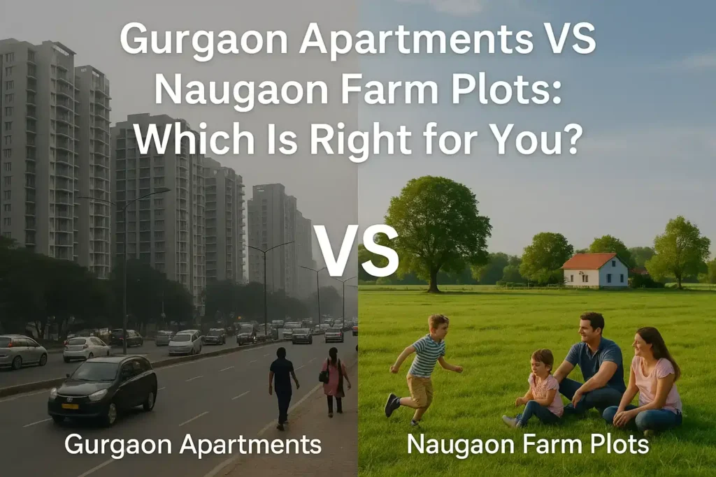 Comparison of Naugaon, Alwar vs Gurgaon real estate and lifestyle