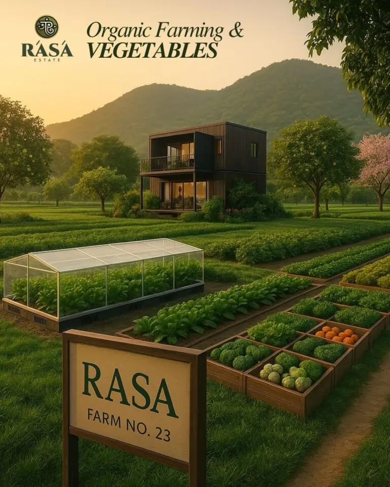 Spacious green farmhouse plots at Rasa Estates ideal for custom homes
