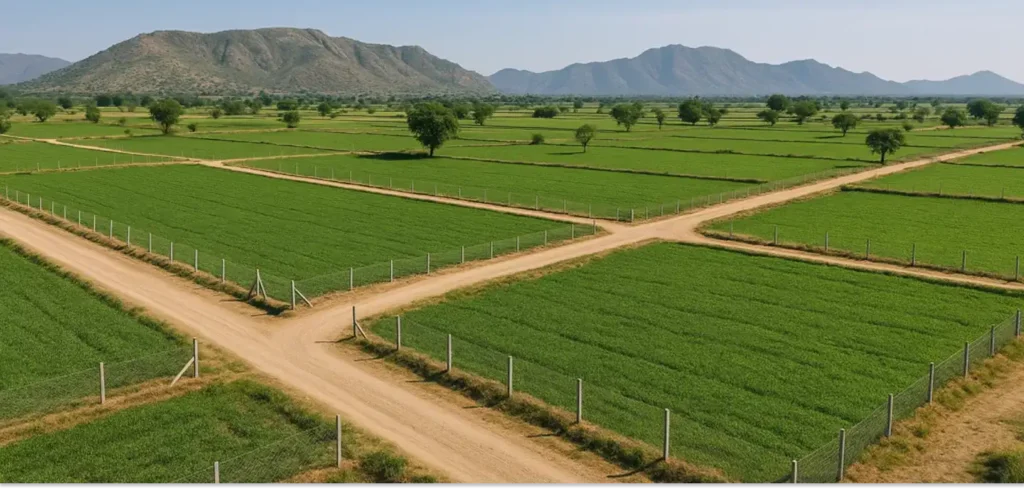 Farm land in Naugaon aravlili view