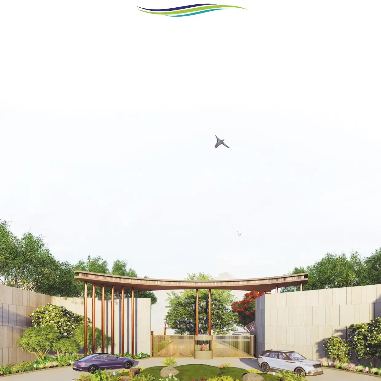 Scenic Aravalli Hills view from Rainbow Meadows Farms plots