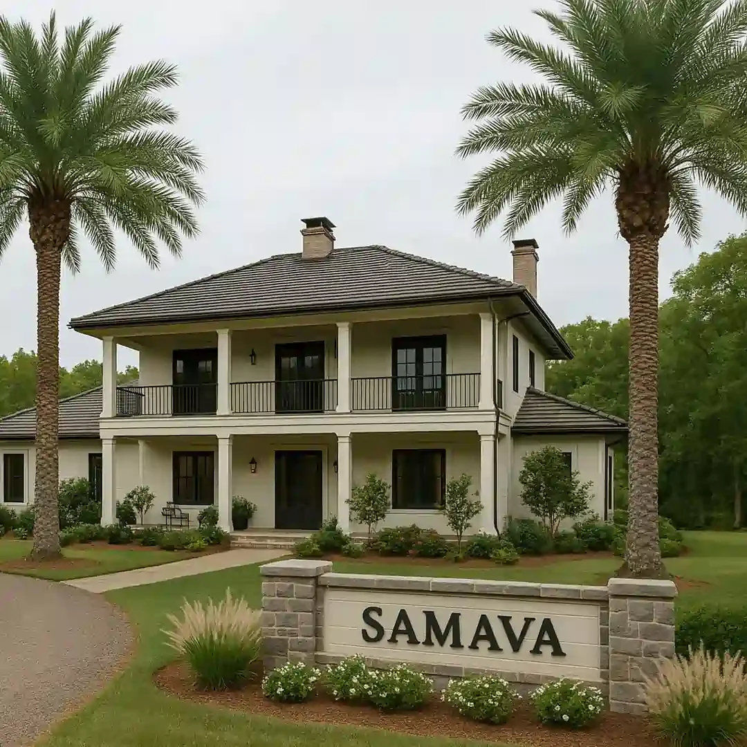 Modern farmhouse plot in Elevate Samava with green landscape